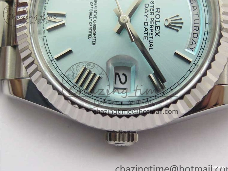 SS Dial 1:1 A2836 Tiffany SS Bracelet Maker Roman Date 40 Bp Blue Edition Day on Best 0412
